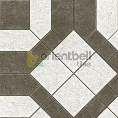 400X400mm BDP Geometric Charcoal Grey Floor Tile