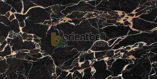 600X1200mm DR Super Gloss Portoro Gold Marble