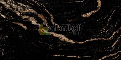 800X1600mm Super Gloss Black Golden Marble