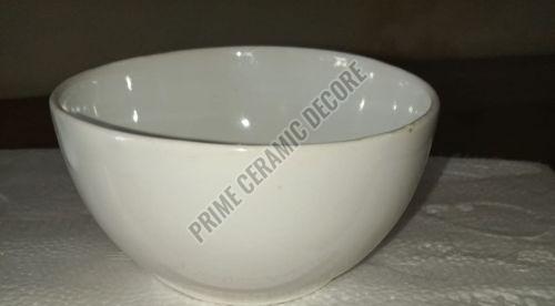 White Ceramic Medium Bowl