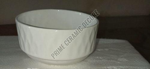 White Ceramic Soup Bowl