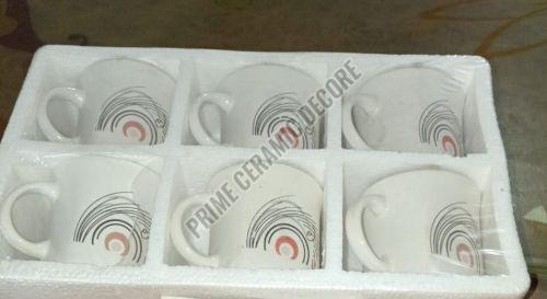 Ceramic Flower Print Coffee Mug Set
