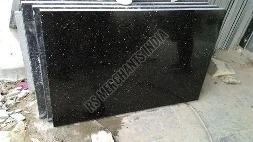 Polished Black Granite Slab