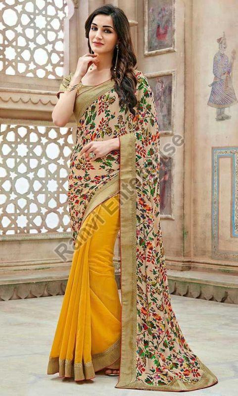 Ladies Daily Wear Poly Georgette Saree