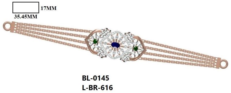 L-BR-616 Ladies Gold Bracelet