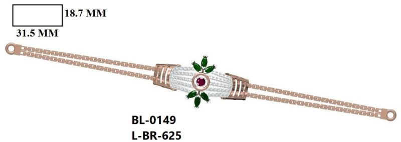 L-BR-625 Ladies Gold Bracelet