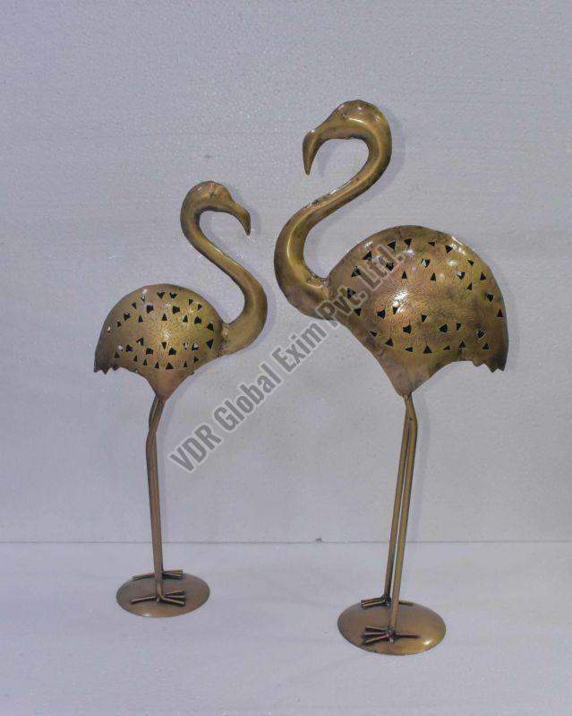 Brass Antique Swan Couple