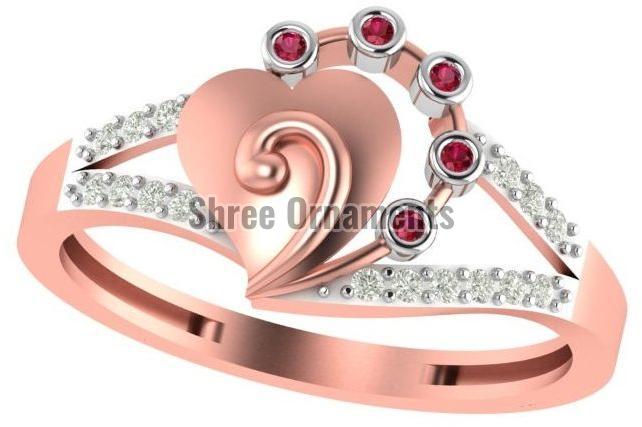 M-PLR-3929 Ladies Rose Gold Ring