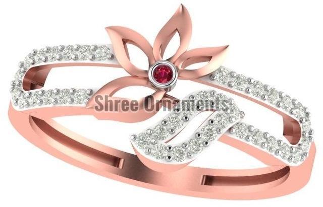 M-PLR-3964 Ladies Rose Gold Ring