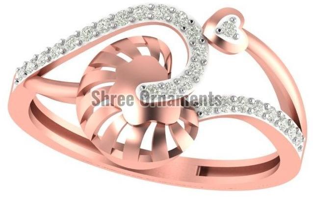 M-PLR-3965 Ladies Rose Gold Ring