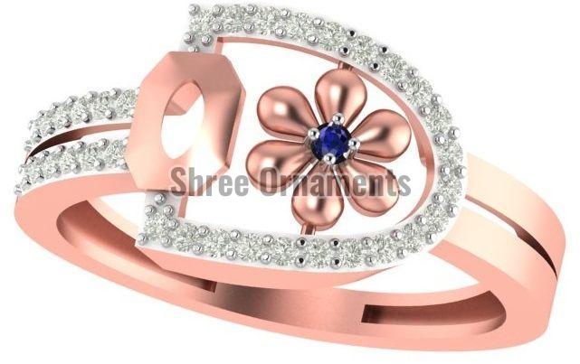 M-PLR-3983 Ladies Rose Gold Ring