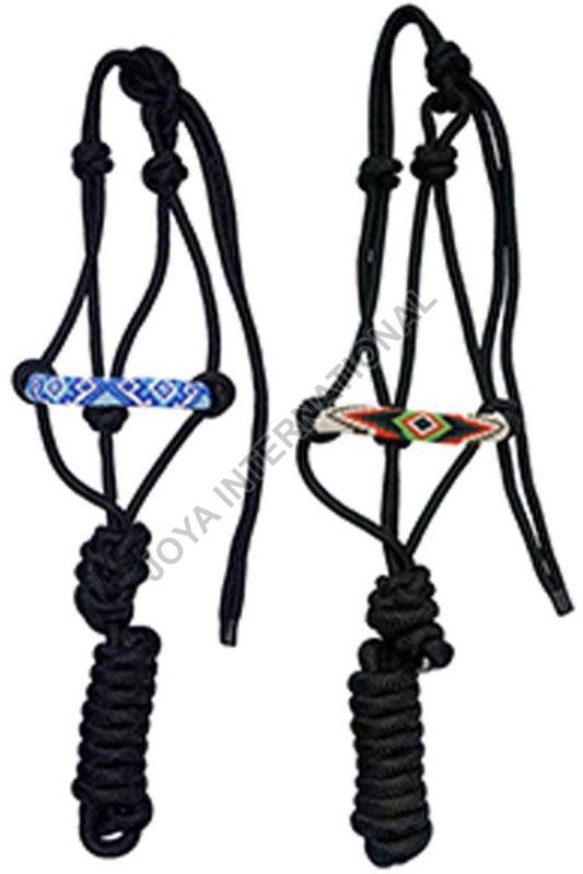 Black Horse Rope Halter