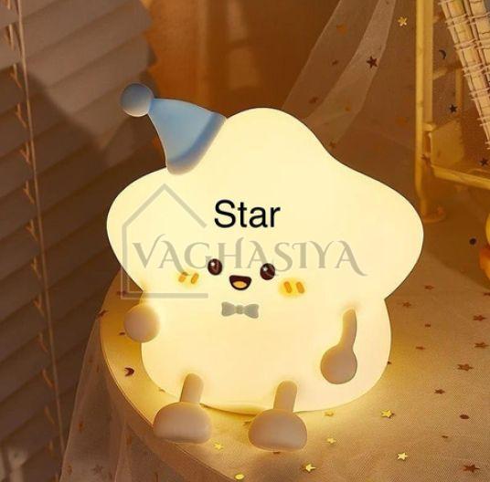 Cute Star Shaped  Silicone LED Night Lamp