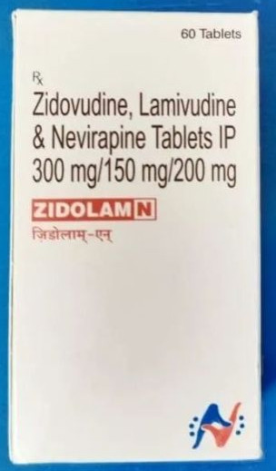 Zidolam Zidovudine Lamivudine &AMP; Nevirapine HIV Tablets