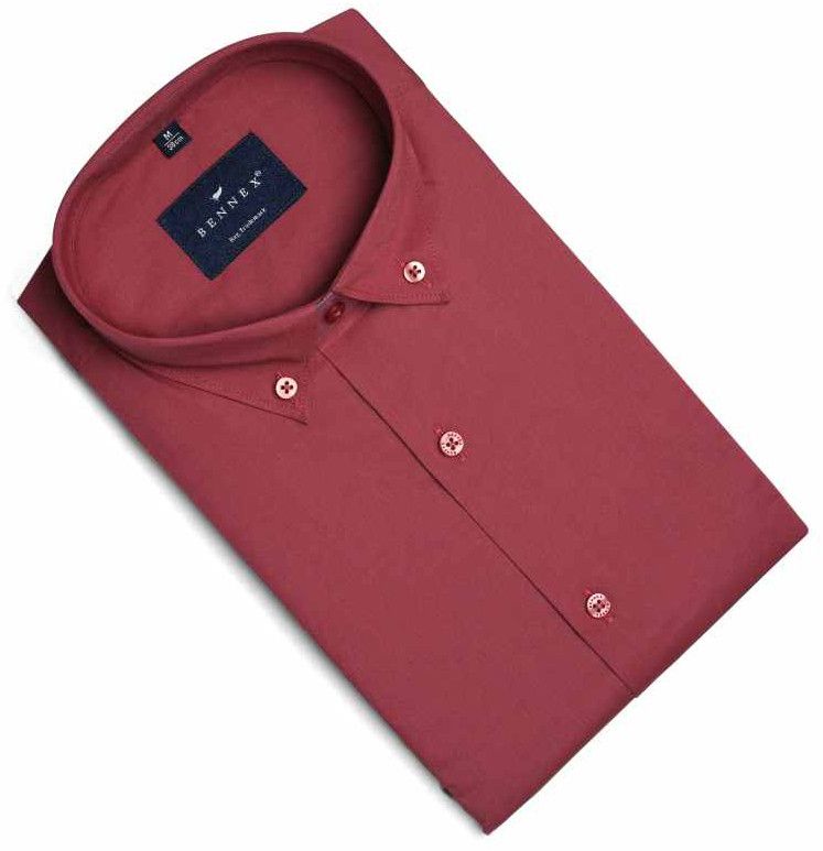 Plain Cotton Button Down Shirt