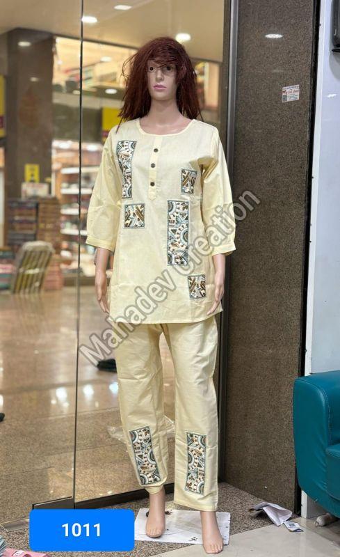 Ladies Casual Patchwork Tunic Set