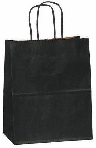 Black Plain Paper Bag