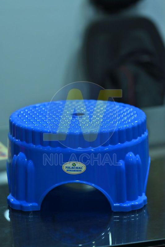 Blue Plastic Bathroom Stool