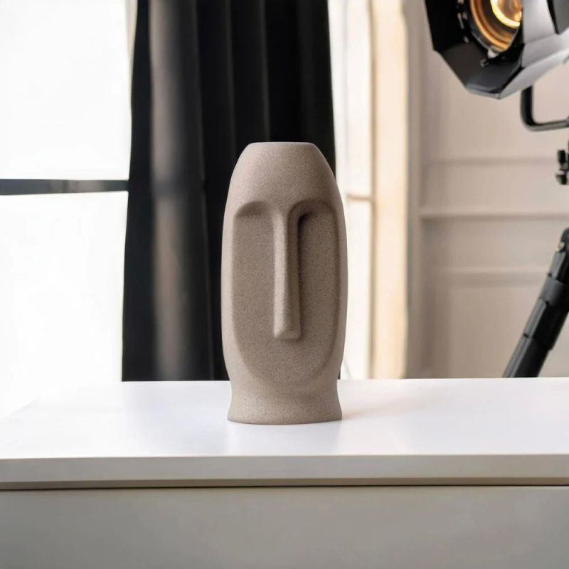 Ceramic Face Flower Vase