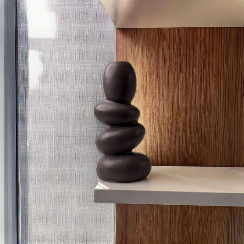 Ceramic Pebble Flower Vase