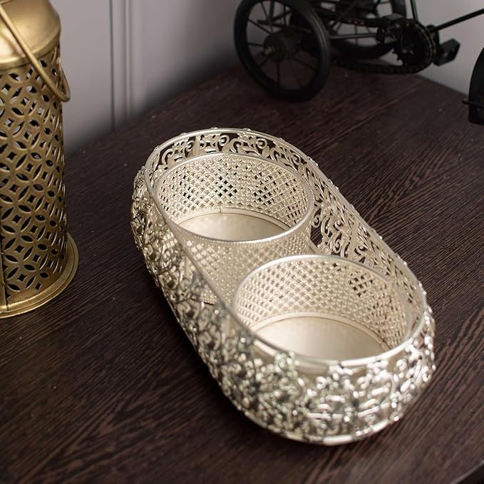 German Silver Bowl Set With Tray