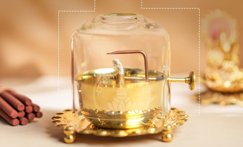 Pure Brass Akhand Jyoti Diya