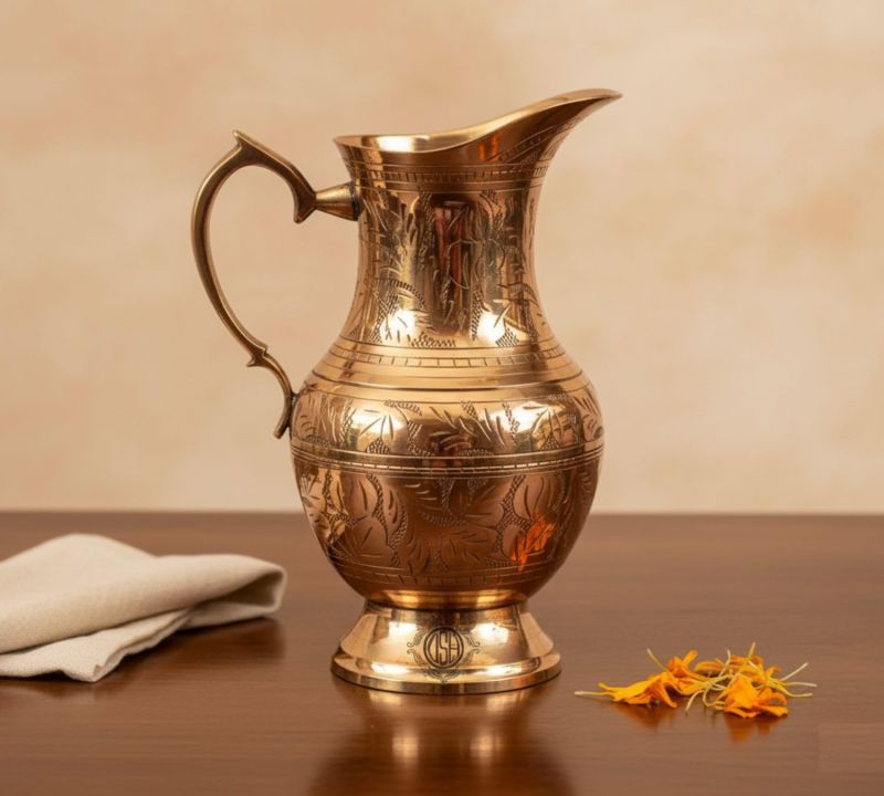 Pure Brass Mughlai Design Jug