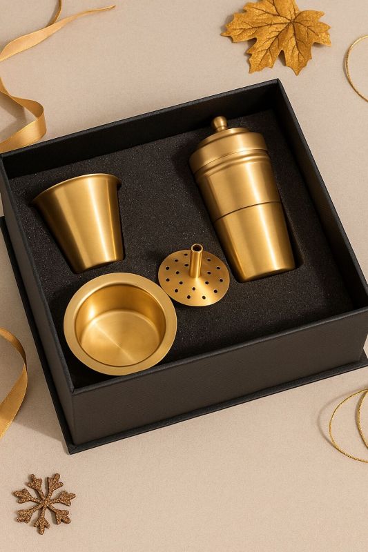 Pure Brass South Indian Coffee Filter Dabara Set