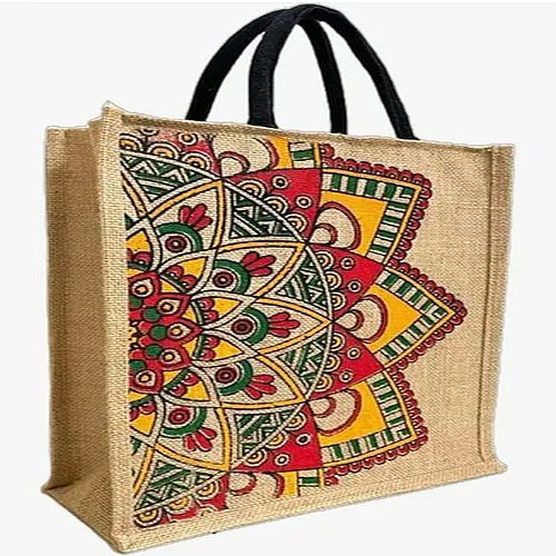 Designer Jute Tote Bag