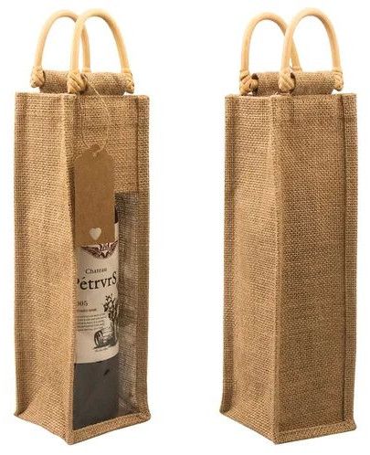 Jute Wine Bottle Bag