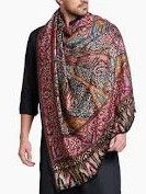Embroidered Jamawar Shawls One Size Fits All