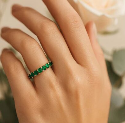 Timeless Emerald Eternity Ring