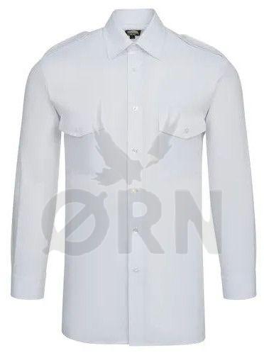 Plain The Essential L/S Pilot Shirt, Color : White Formal