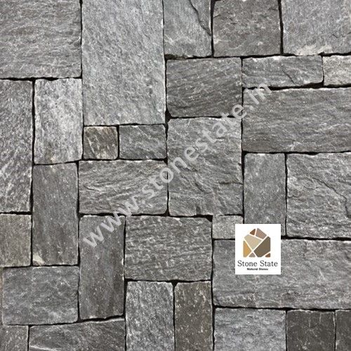 Non Polished Stone Wall Cladding, Color : Brown Silver 15x60cm