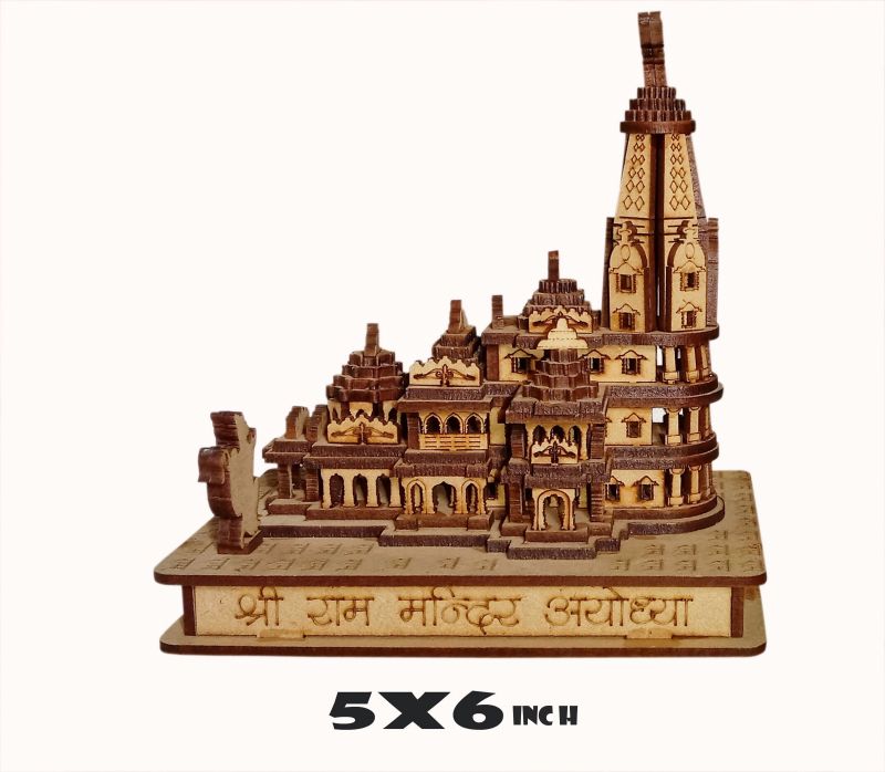 mdf wood traditional shree ram ayodhyatemple