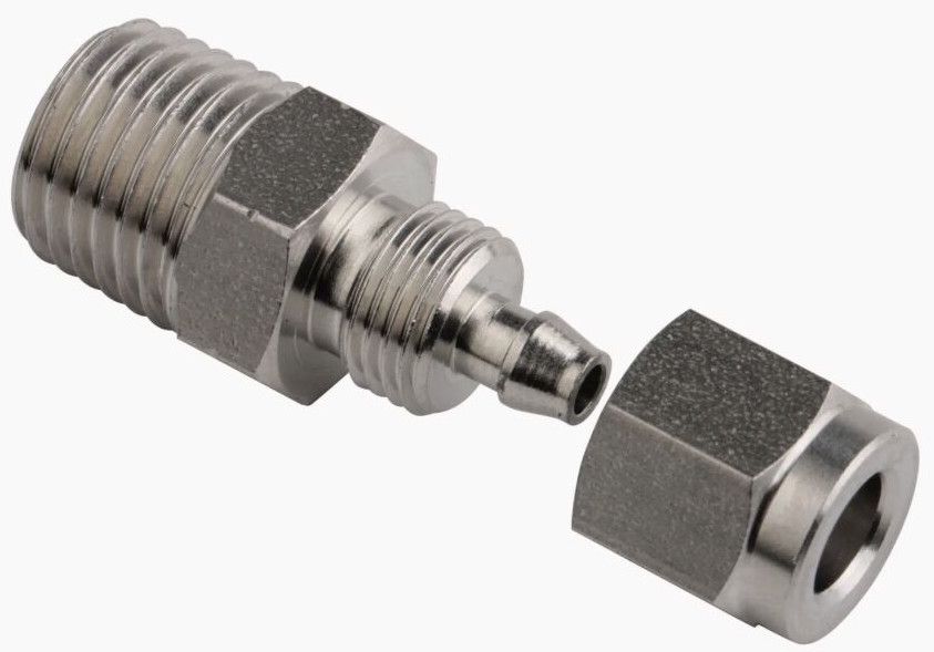 Stainless Steel Push On Male Hex Connector
