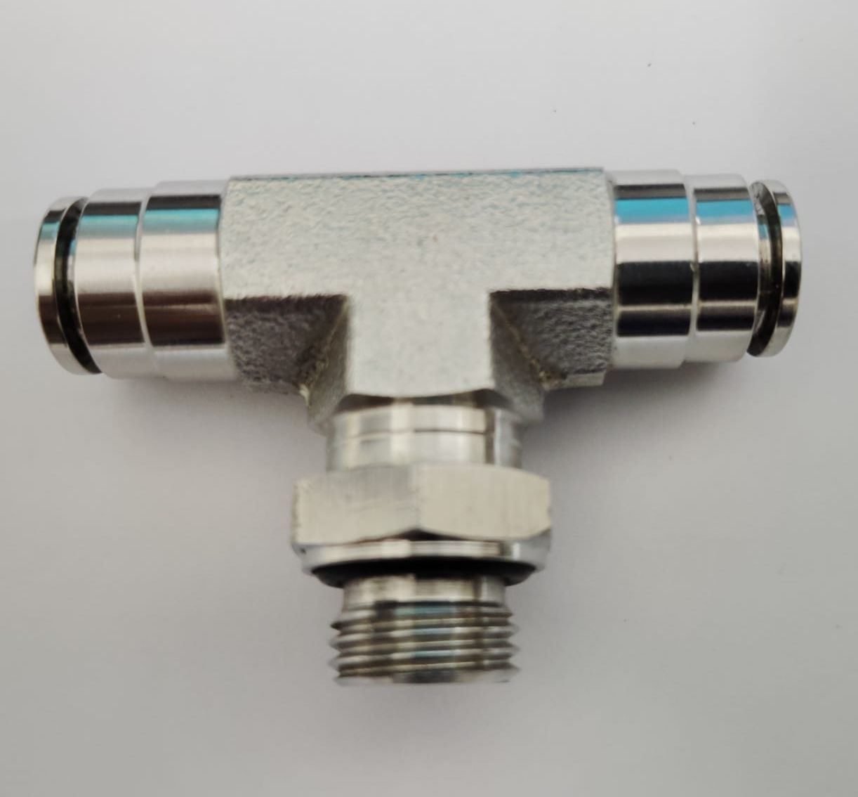 Stainless Steel Push In Parallel Male Branch Tee