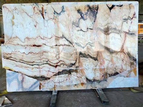 Glossy Multicolor Indian Abstract Marble Slab