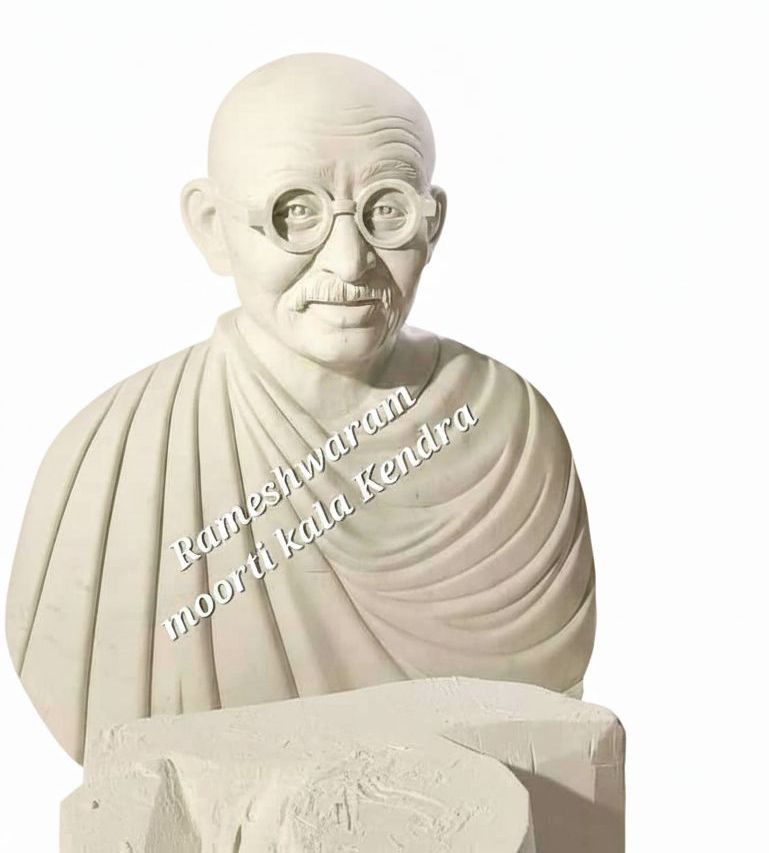 White Marble Mahatma Gandhi Statue