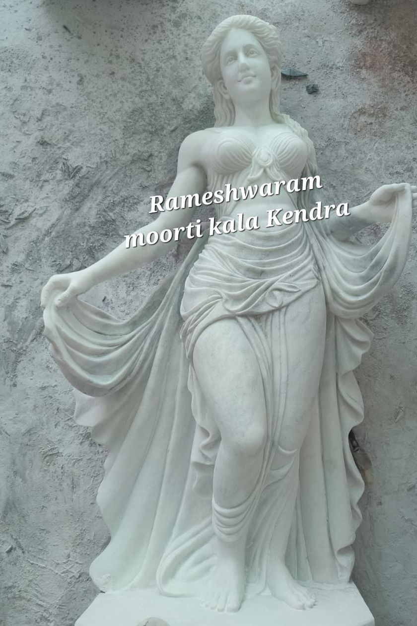 White Marble Roman Lady Statue