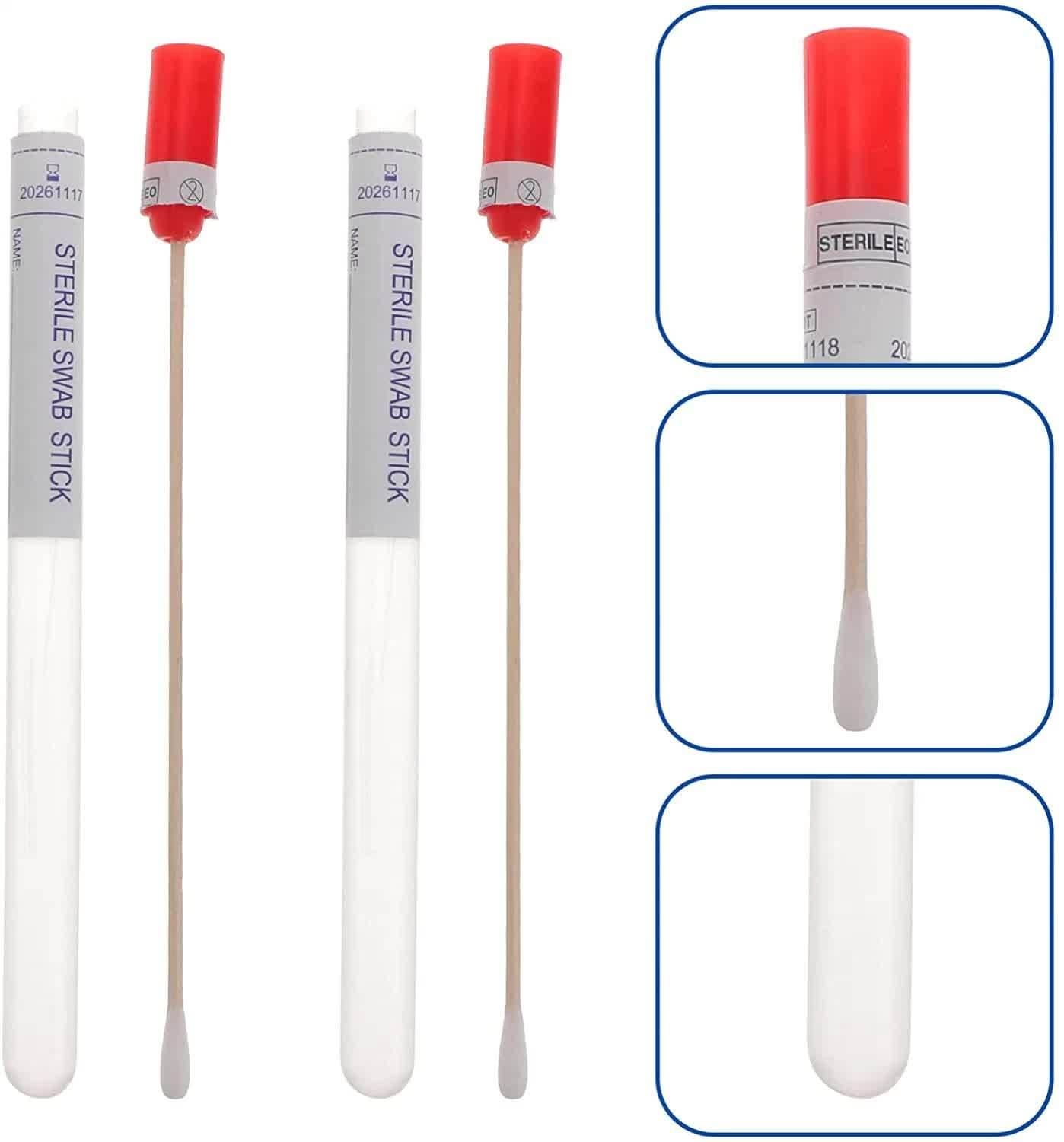 Sterile Wooden Swab Sticks with Tube