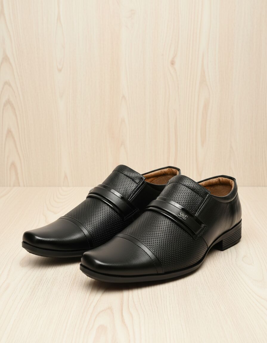 Mens Black Slip On Formal Shoes