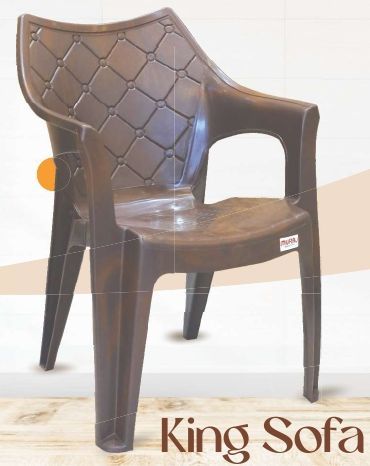 Polished Plastic Plain Muraj King Sofa Chair, Color : Brown