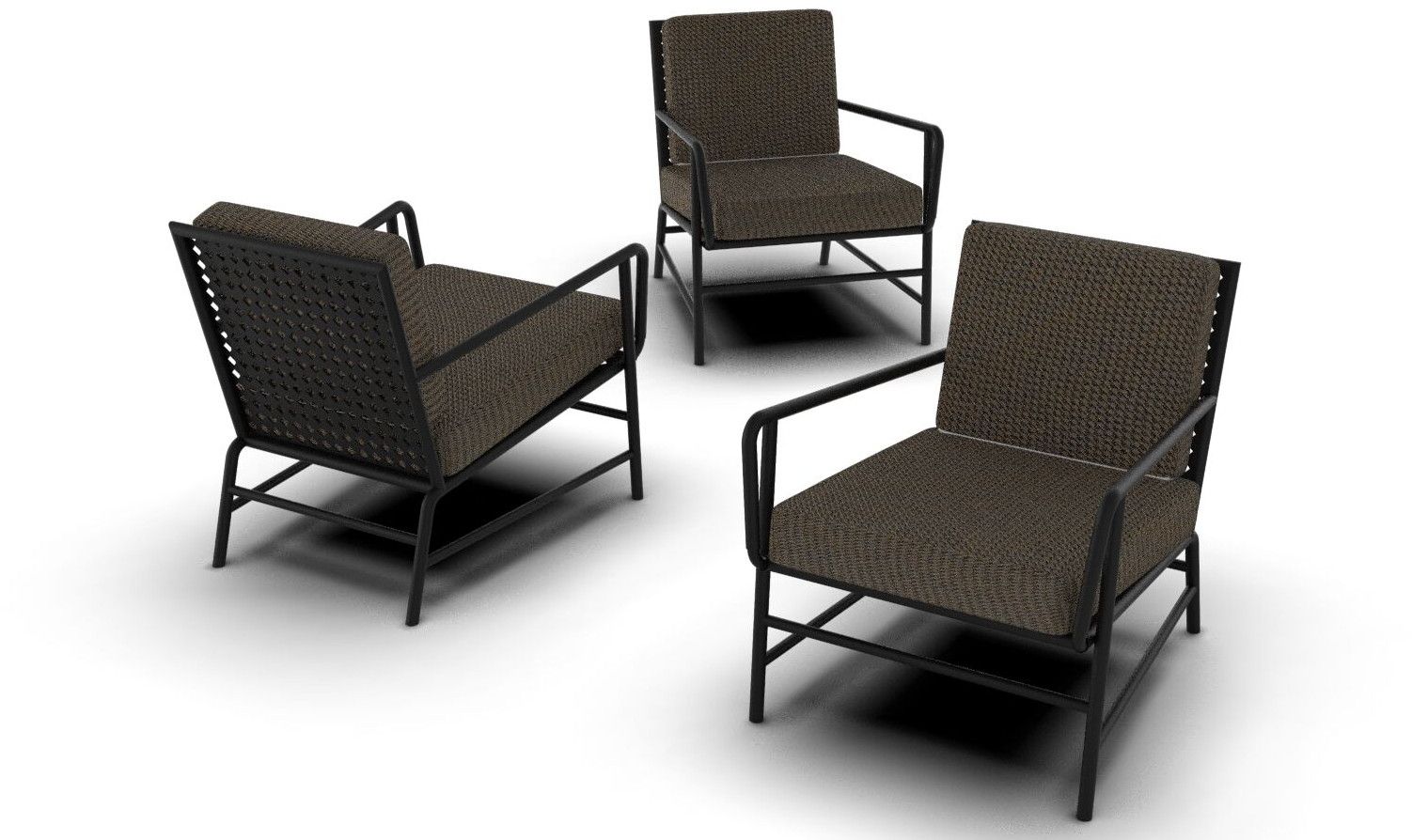 Soft Padded Metal Frame Lounge Chair