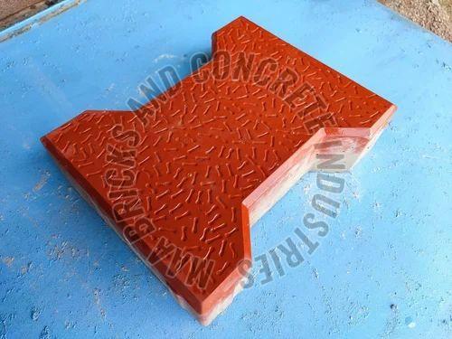 Small Groves 80mm Red Concrete Dumble Paver Blocks for Outdoor Flooring