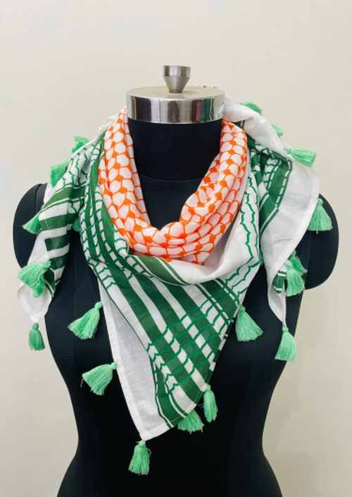 Cotton Silk Square Trendy Casual Scarf