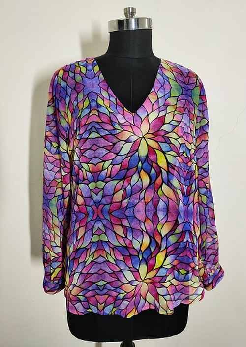 Georgette Women Casual Printed Tunic
