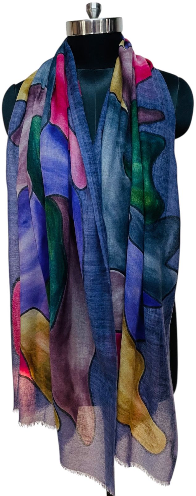 Wool Hand Printed Handcrafted Scarves