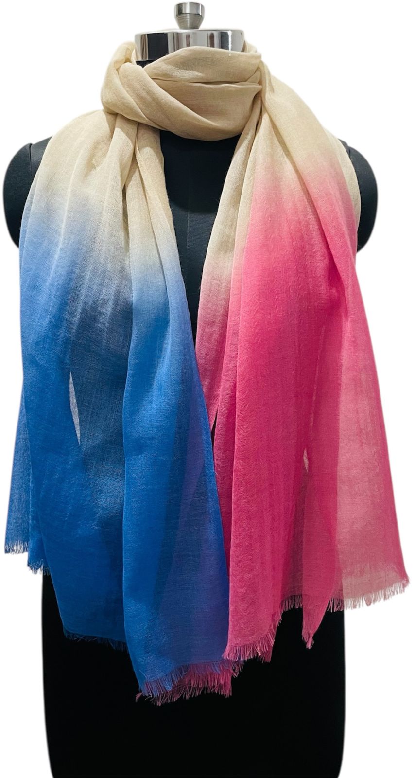 Wool Silk Classic Style Tye Dye Scarf