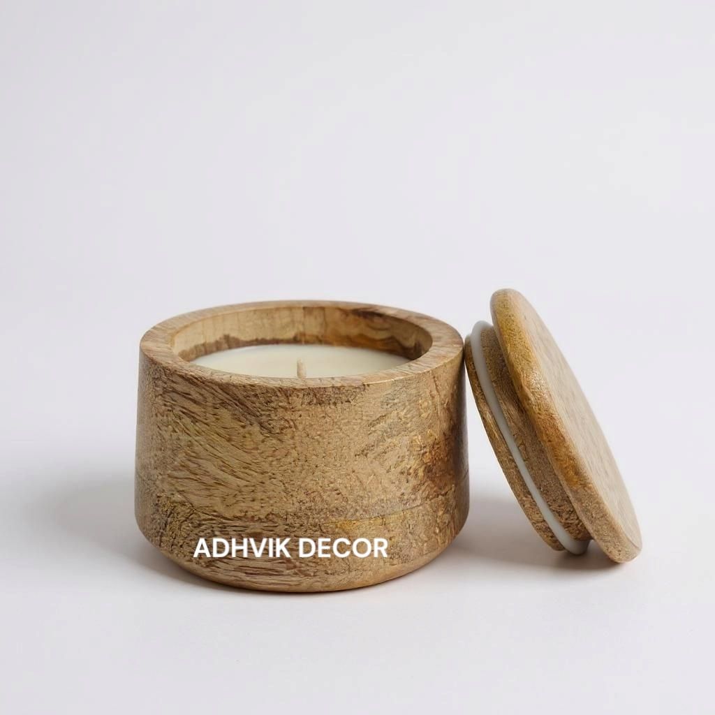 120ml Wooden Candle Jar with Lid